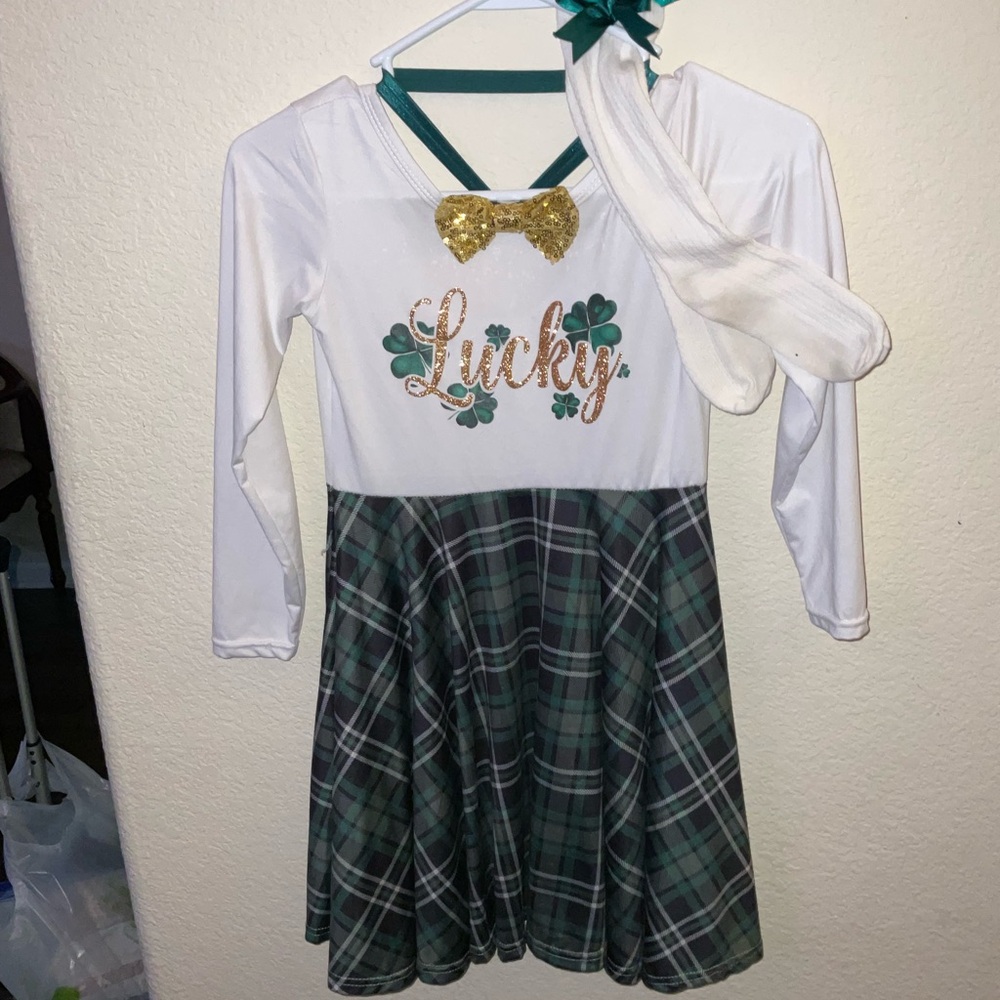 Kids Lucky Costume with Gold and Green Accents